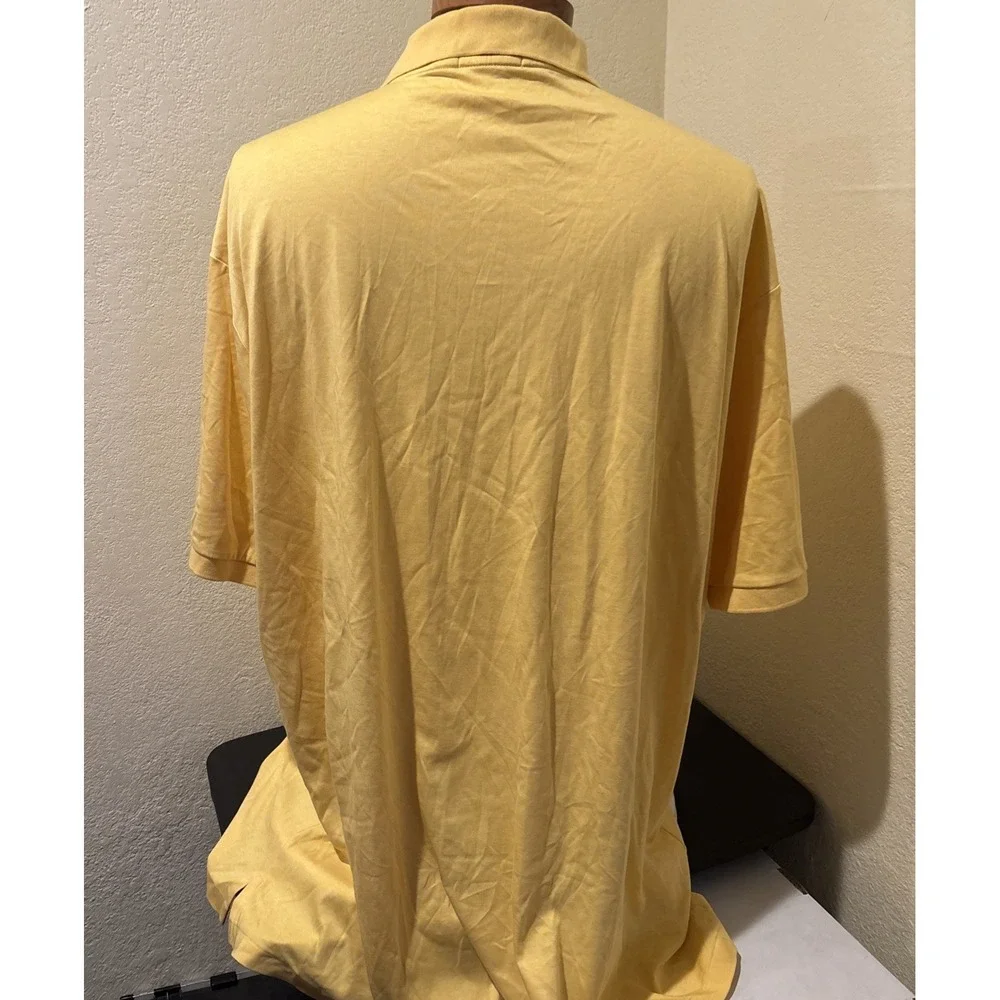 POLO Ralph Lauren Men's TALL 3XLT Yellow Brown Pony 100% Cotton Shirt NEW $110